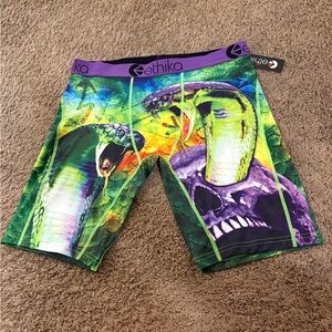 ethika Neon Snake & Skull Performance Briefs - Green Purple
